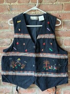 Casey & Max Vintage Fall/Halloween Corduroy Vest XL